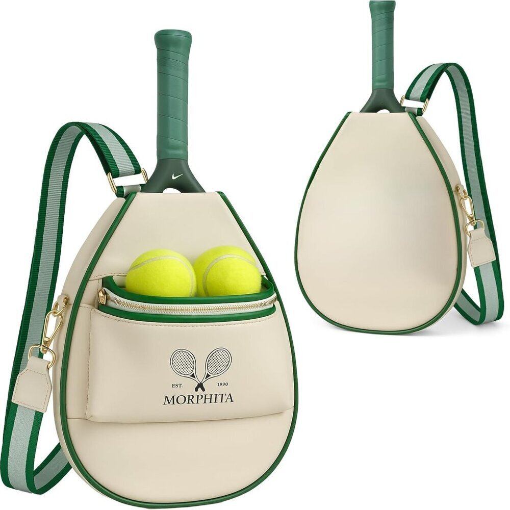 Women’s Padel Pickleball Bag Vegan Leather Compact Racket Pouch Tote